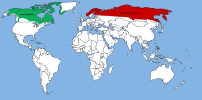 Range map of rangifer tarandus